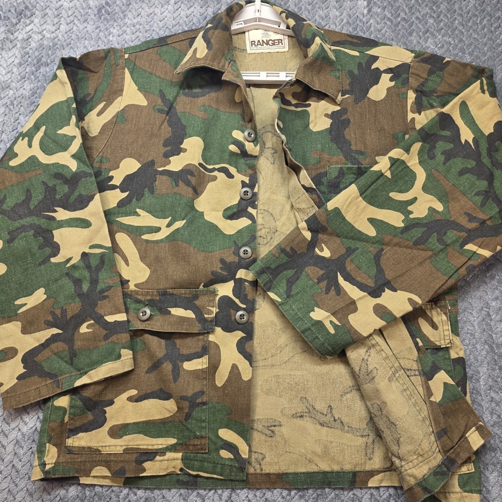 Vintage Ranger Frog Skin Duck Camo Hunting Shirt Men's Medium Made In USA‎